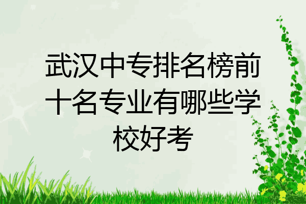武汉中专排名榜前十名专业有哪些学校好考