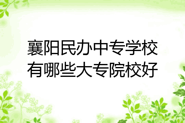 襄阳民办中专学校有哪些大专院校好
