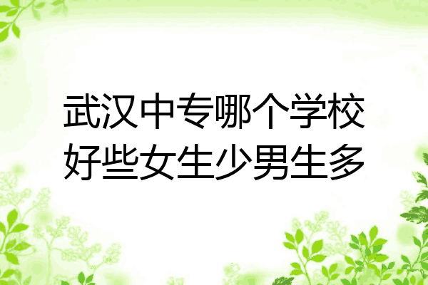 武汉中专哪个学校好些女生少男生多