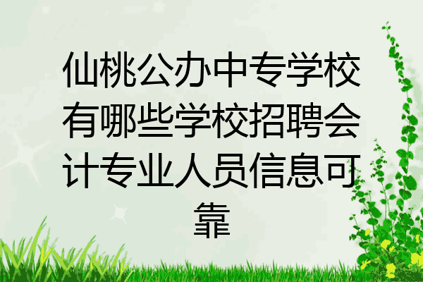 仙桃公办中专学校有哪些学校招聘会计专业人员信息可靠