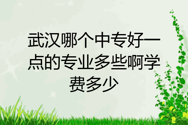 武汉哪个中专好一点的专业多些啊学费多少