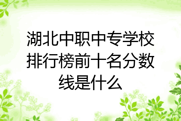 湖北中职中专学校排行榜前十名分数线是什么