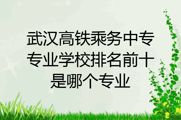 武汉高铁乘务中专专业学校排名前十是哪个专业