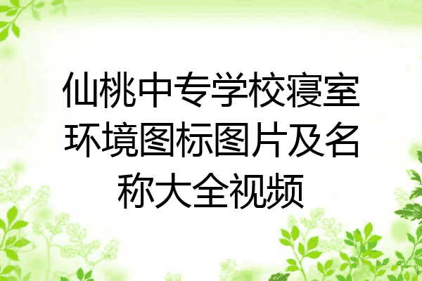 仙桃中专学校寝室环境图标图片及名称大全视频