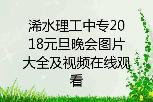 浠水理工中专2018元旦晚会图片大全及视频在线观看