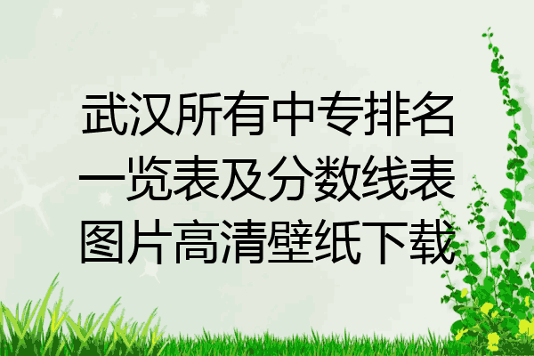 武汉所有中专排名一览表及分数线表图片高清壁纸下载