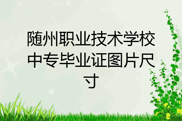 随州职业技术学校中专毕业证图片尺寸