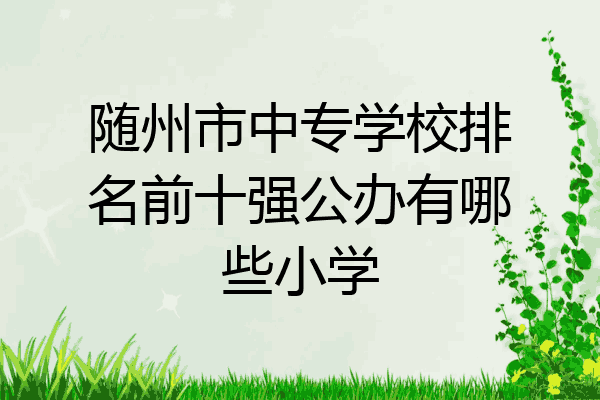 随州市中专学校排名前十强公办有哪些小学