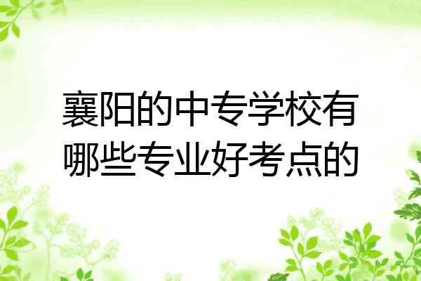 襄阳的中专学校有哪些专业好考点的