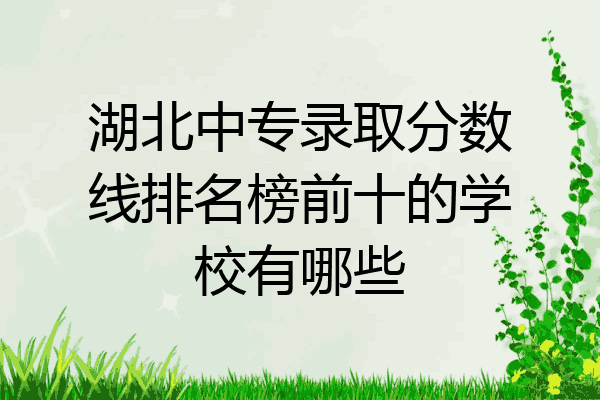 湖北中专录取分数线排名榜前十的学校有哪些