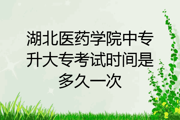 湖北医药学院中专升大专考试时间是多久一次