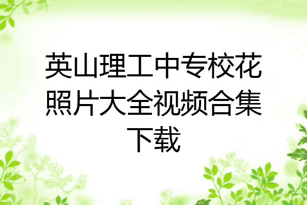 英山理工中专校花照片大全视频合集下载