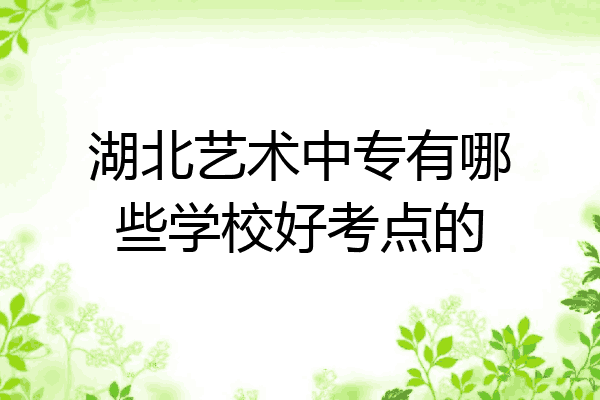 湖北艺术中专有哪些学校好考点的