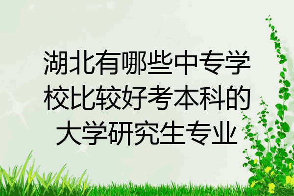 湖北有哪些中专学校比较好考本科的大学研究生专业