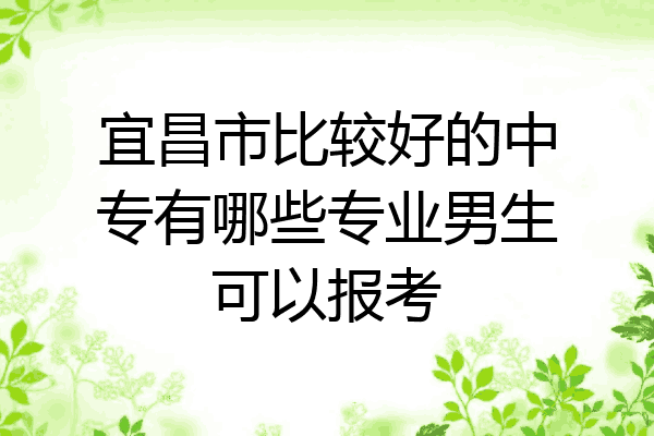 宜昌市比较好的中专有哪些专业男生可以报考