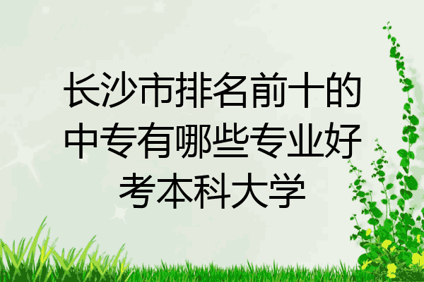 长沙市排名前十的中专有哪些专业好考本科大学