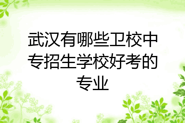武汉有哪些卫校中专招生学校好考的专业
