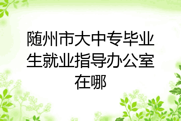 随州市大中专毕业生就业指导办公室在哪
