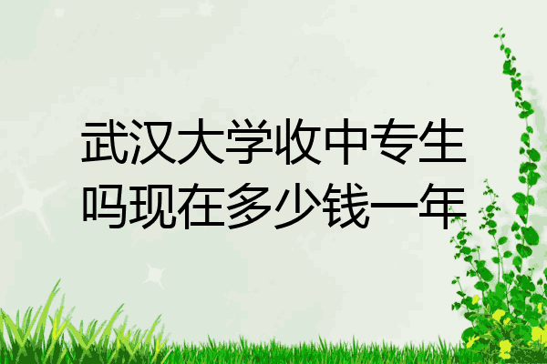 武汉大学收中专生吗现在多少钱一年