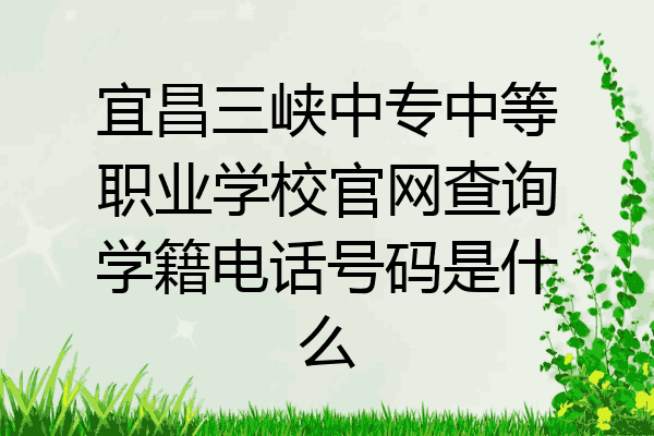宜昌三峡中专中等职业学校官网查询学籍电话号码是什么