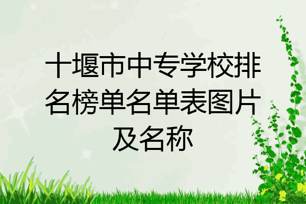 十堰市中专学校排名榜单名单表图片及名称
