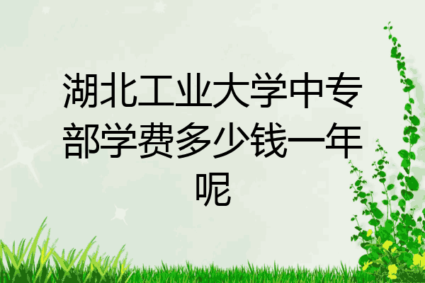湖北工业大学中专部学费多少钱一年呢
