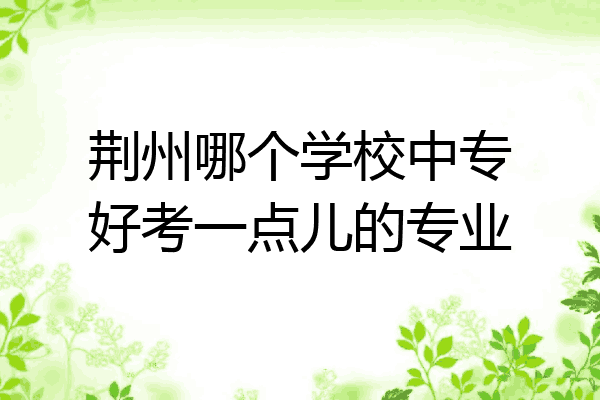 荆州哪个学校中专好考一点儿的专业