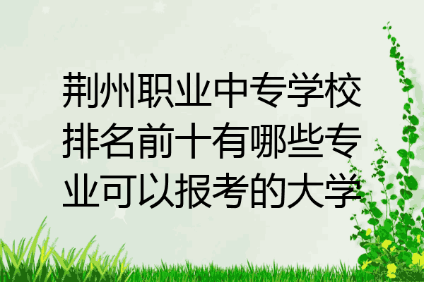 荆州职业中专学校排名前十有哪些专业可以报考的大学