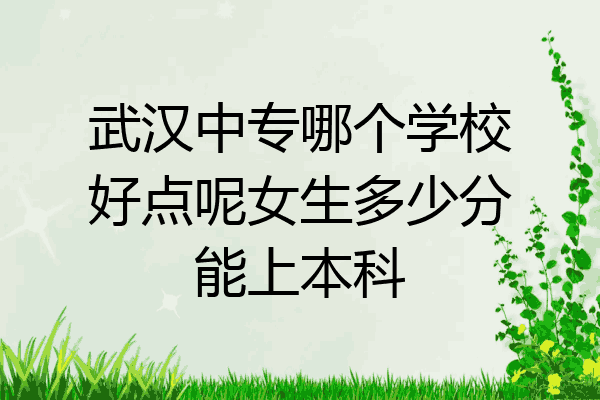 武汉中专哪个学校好点呢女生多少分能上本科