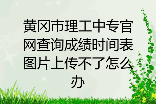 黄冈市理工中专官网查询成绩时间表图片上传不了怎么办