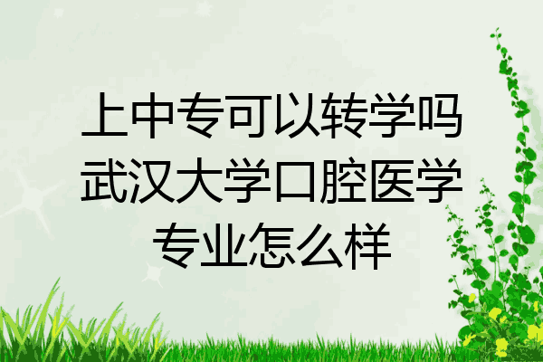 上中专可以转学吗武汉大学口腔医学专业怎么样