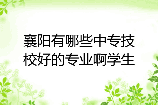 襄阳有哪些中专技校好的专业啊学生