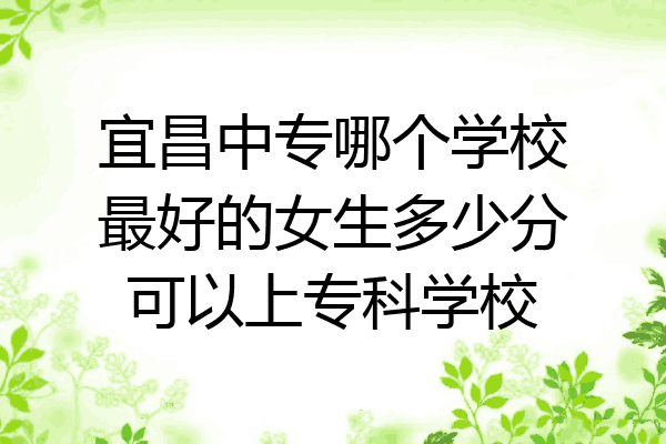 宜昌中专哪个学校最好的女生多少分可以上专科学校