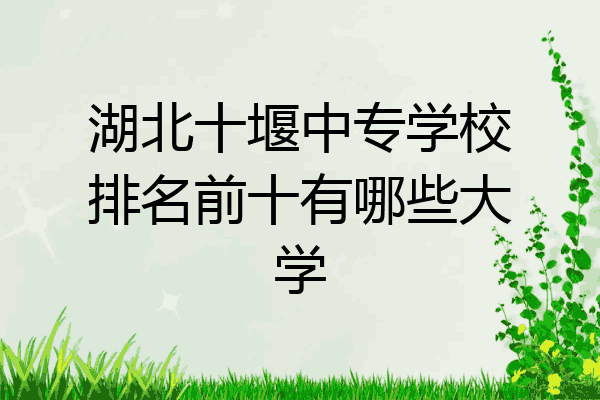 湖北十堰中专学校排名前十有哪些大学