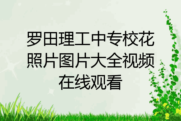 罗田理工中专校花照片图片大全视频在线观看