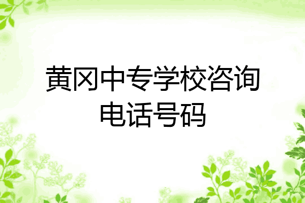 黄冈中专学校咨询电话号码