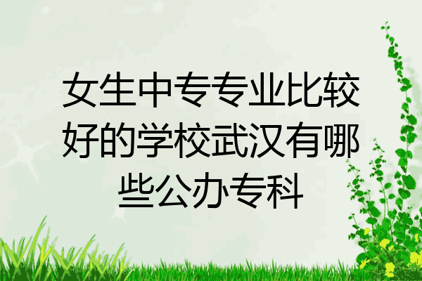女生中专专业比较好的学校武汉有哪些公办专科