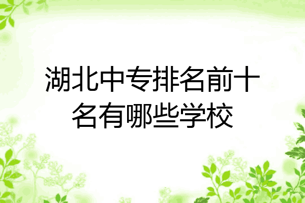 湖北中专排名前十名有哪些学校