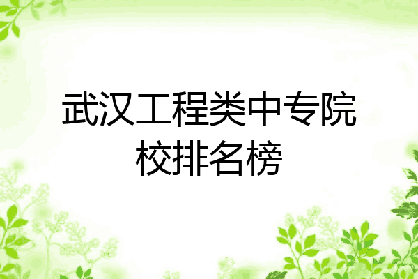 武汉工程类中专院校排名榜