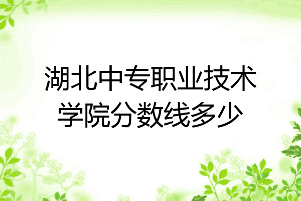 湖北中专职业技术学院分数线多少