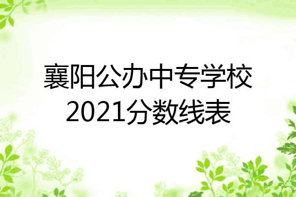 襄阳公办中专学校2021分数线表