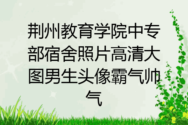 荆州教育学院中专部宿舍照片高清大图男生头像霸气帅气