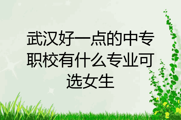 武汉好一点的中专职校有什么专业可选女生