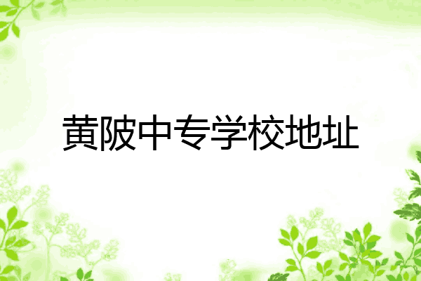 黄陂中专学校地址