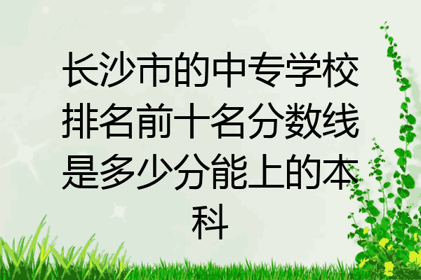 长沙市的中专学校排名前十名分数线是多少分能上的本科