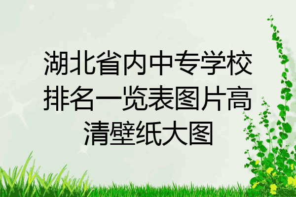 湖北省内中专学校排名一览表图片高清壁纸大图