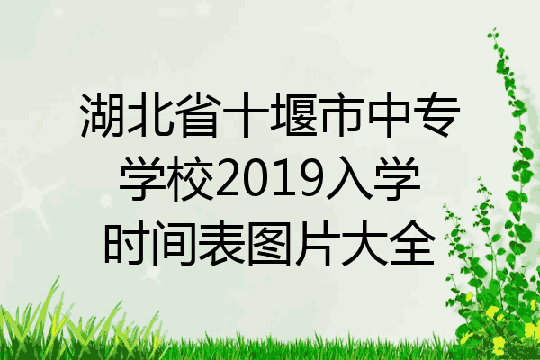 湖北省十堰市中专学校2019入学时间表图片大全