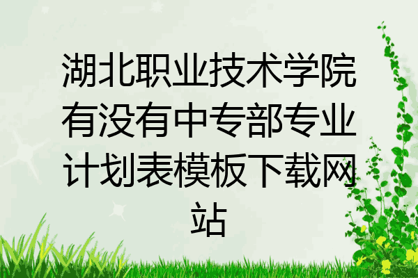 湖北职业技术学院有没有中专部专业计划表模板下载网站