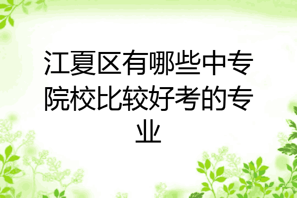 江夏区有哪些中专院校比较好考的专业