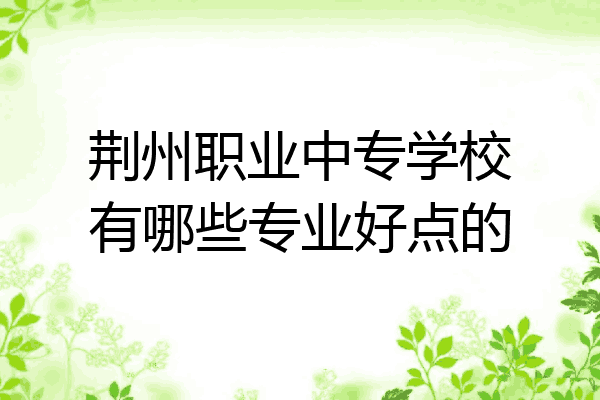 荆州职业中专学校有哪些专业好点的